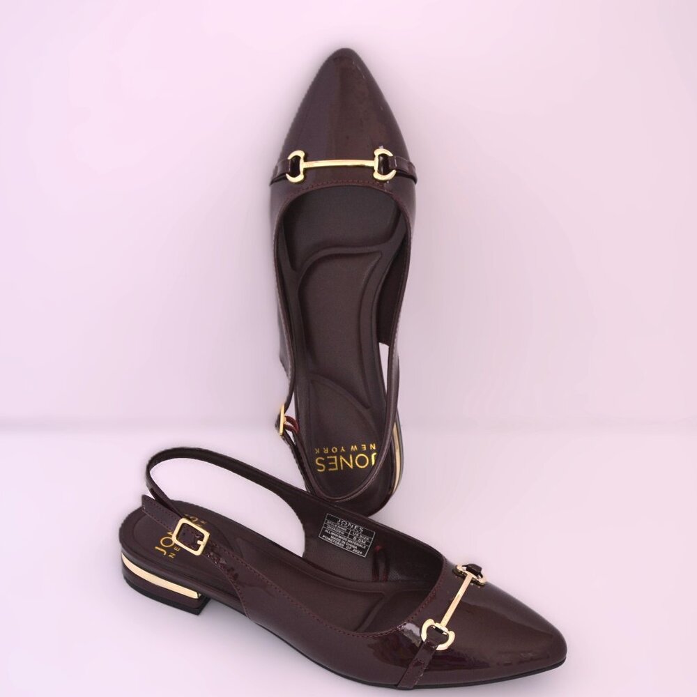 Jones New York Quaden Burgundy Sling Back Heels